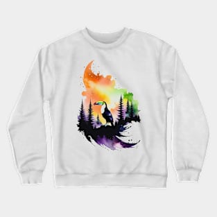 Toucan in a Nebula Forest Crewneck Sweatshirt